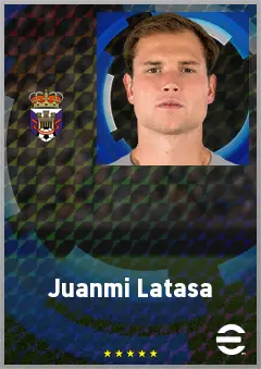 Juanmi Latasa eFootball 2026 player card, 72 OVR CF