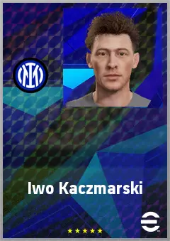 Iwo Kaczmarski eFootball 2026 player card, 67 OVR CMF