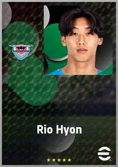 Hyon Rio eFootball 2026 player card, 65 OVR AMF