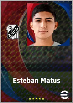 Esteban Matus eFootball 2026 player card, 70 OVR LB