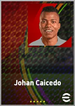 Johan Caicedo eFootball 2026 player card, 69 OVR DMF