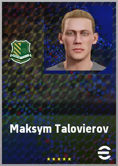 Maksym Talovierov eFootball 2026 player card, 71 OVR CB