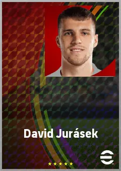 David Jurásek eFootball 2026 player card, 72 OVR LB