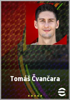 Tomáš Čvančara eFootball 2026 player card, 72 OVR CF