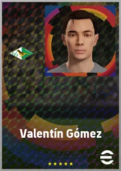 Valentín Gómez eFootball 2026 player card, 76 OVR CB