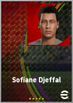 Sofiane Djeffal eFootball 2026 player card, 69 OVR CMF