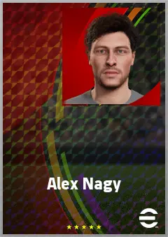 Alex Nagy eFootball 2026 player card, 64 OVR RMF