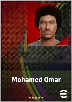 Mohamed Omar eFootball 2026 player card, 69 OVR CMF