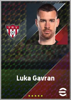 Luka Gavran eFootball 2026 player card, 71 OVR GK