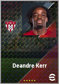 Deandre Kerr eFootball 2026 player card, 71 OVR CF