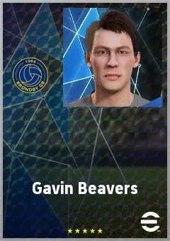 Gavin Beavers eFootball 2026 player card, 68 OVR GK