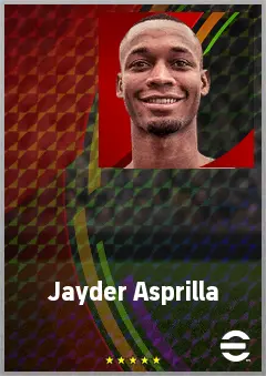Jayder Asprilla eFootball 2026 player card, 67 OVR CF