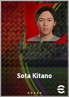 Kitano Sota eFootball 2026 player card, 70 OVR SS