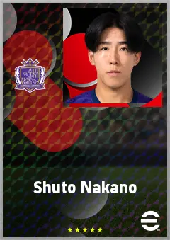 Nakano Shuto eFootball 2026 player card, 70 OVR RMF