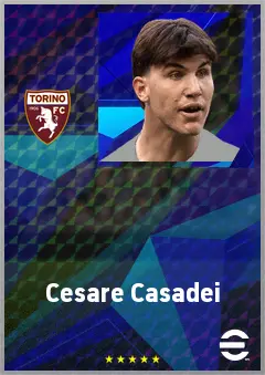 Cesare Casadei eFootball 2026 player card, 71 OVR CMF