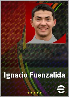 Ignacio Fuenzalida eFootball 2026 player card, 65 OVR RWF