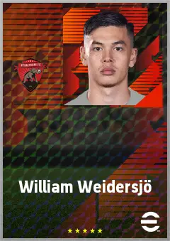William Weidersjö eFootball 2026 player card, 66 OVR DMF