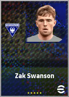 Zak Swanson eFootball 2026 player card, 68 OVR RB
