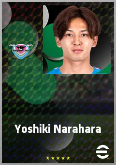 Narahara Yoshiki eFootball 2026 player card, 65 OVR RMF