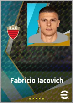 Fabricio Iacovich eFootball 2026 player card, 74 OVR GK