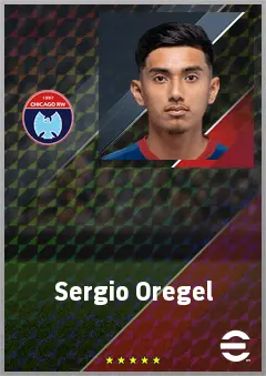 Sergio Oregel Jr. eFootball 2026 player card, 70 OVR CMF