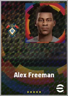 Alex Freeman eFootball 2026 player card, 73 OVR RB