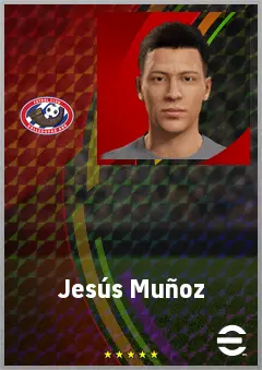 Jesús Muñoz eFootball 2026 player card, 66 OVR LWF