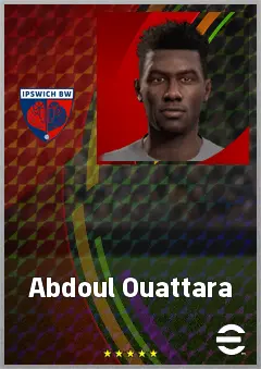 Abdoul Ouattara eFootball 2026 player card, 71 OVR RMF