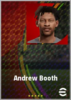 Andrew Booth eFootball 2026 player card, 69 OVR CMF