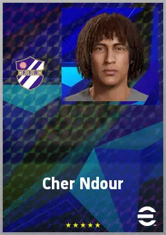 Cher Ndour eFootball 2026 player card, 71 OVR CMF
