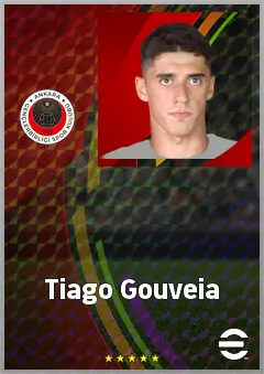 Tiago Gouveia eFootball 2026 player card, 73 OVR RWF