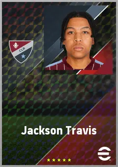 Jackson Travis eFootball 2026 player card, 69 OVR LB