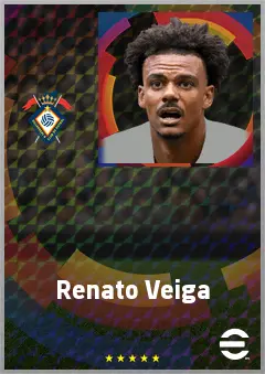 Renato Veiga eFootball 2026 player card, 75 OVR CB