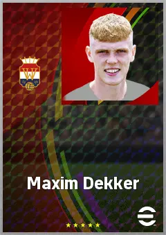 Maxim Dekker eFootball 2026 player card, 69 OVR CB