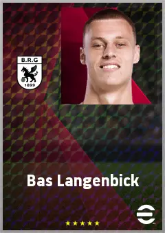 Bas Langenbick eFootball 2026 player card, 65 OVR GK