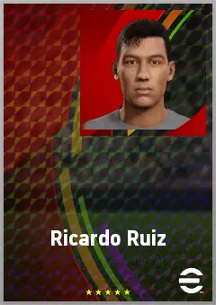 Ricardo Ruiz eFootball 2026 player card, 70 OVR LMF