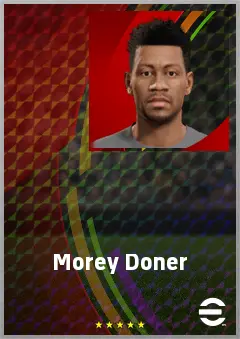 Morey Doner eFootball 2026 player card, 69 OVR RB