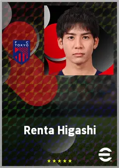 Higashi Renta eFootball 2026 player card, 64 OVR CB