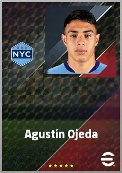 Agustín Ojeda eFootball 2026 player card, 73 OVR LWF