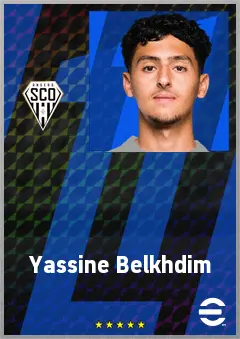 Yassine Belkhdim eFootball 2026 player card, 72 OVR CMF