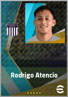 Rodrigo Atencio eFootball 2026 player card, 73 OVR AMF