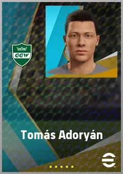 Tomás Adoryán eFootball 2026 player card, 71 OVR RMF