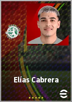 Elías Cabrera eFootball 2026 player card, 72 OVR AMF