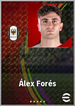 Álex Forés eFootball 2026 player card, 71 OVR CF