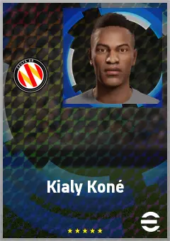Kialy Koné eFootball 2026 player card, 68 OVR LMF