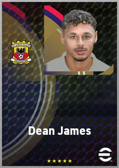 Dean James eFootball 2026 player card, 67 OVR LB