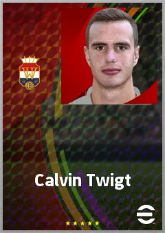 Calvin Twigt eFootball 2026 player card, 69 OVR CMF