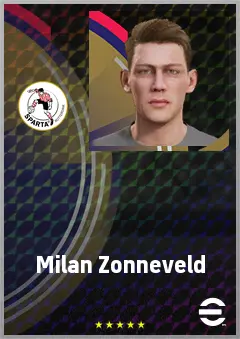 Milan Zonneveld eFootball 2026 player card, 66 OVR CF