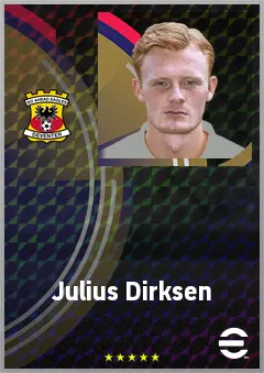 Julius Dirksen eFootball 2026 player card, 67 OVR CB