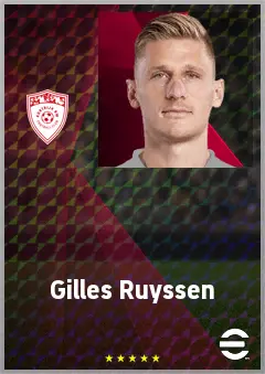 Gilles Ruyssen eFootball 2026 player card, 70 OVR CB
